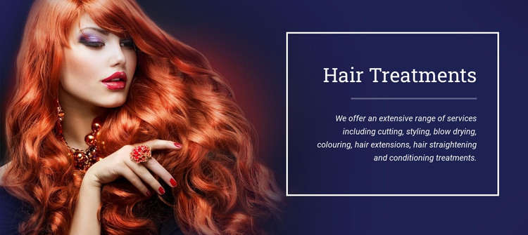 Hair Treatments Homepage Design