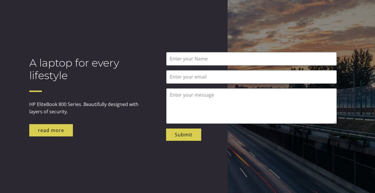 A laptop for every lifestyle HTML5 Template