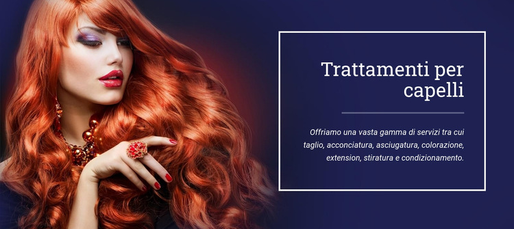 Trattamenti per capelli Modello di sito Web