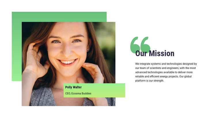 Our Mission One Page Template