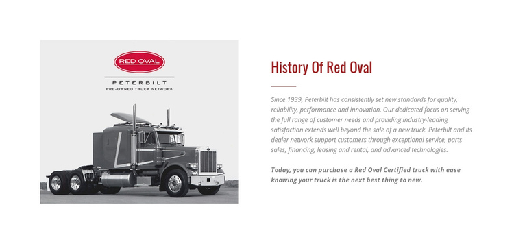 History of red oval One Page Template
