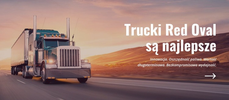Owalne ciężarówki Szablony do tworzenia witryn internetowych