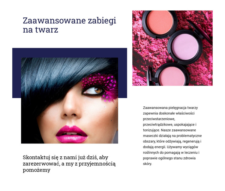 Zaawansowane maseczki Szablon HTML