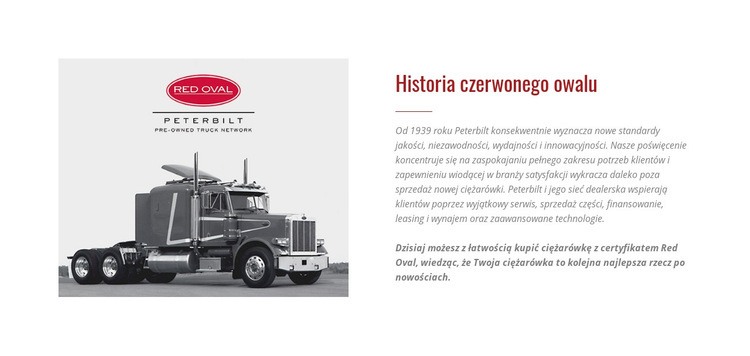 Historia czerwonego owalu Szablon HTML5