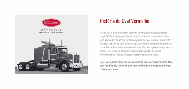 História do oval vermelho Template Joomla