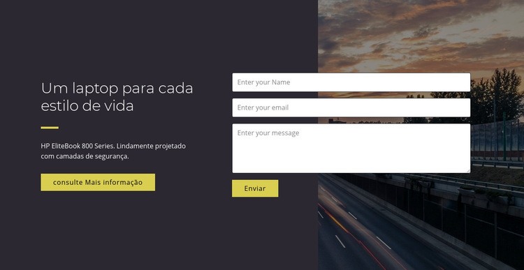 Um laptop para cada estilo de vida Landing Page