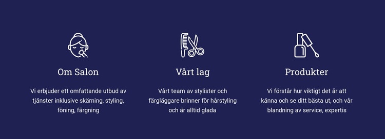 Kvinnors skönhetssalong HTML-mall