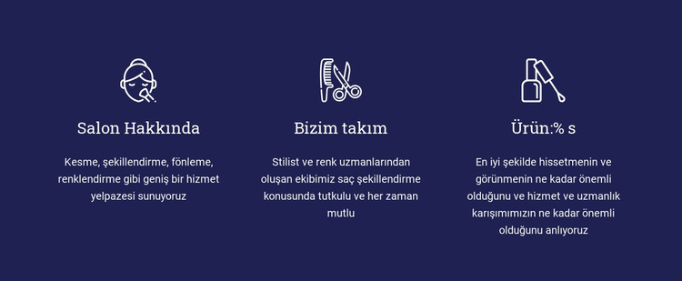 Kadın güzellik salonu Web Sitesi Şablonu