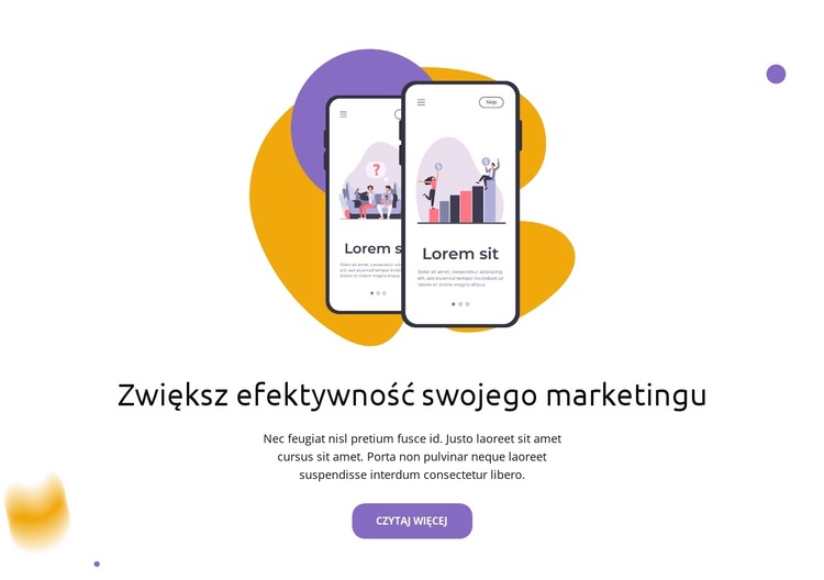 Wzmocnij swój produkt Szablon witryny sieci Web