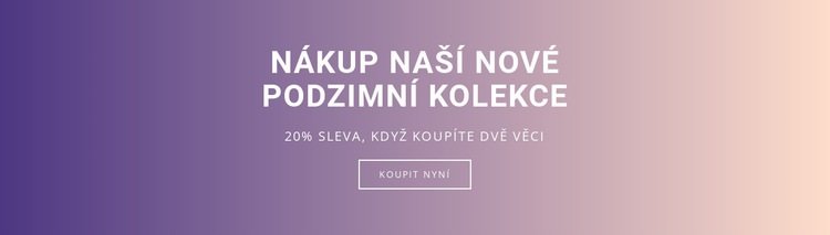 Kupte si naši novou podzimní kolekci Šablona HTML