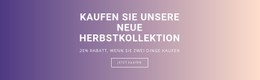 Kaufen Sie Unsere Neue Herbstkollektion Site-Vorlage