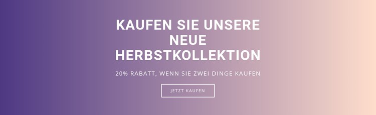 Kaufen Sie unsere neue Herbstkollektion CSS-Vorlage