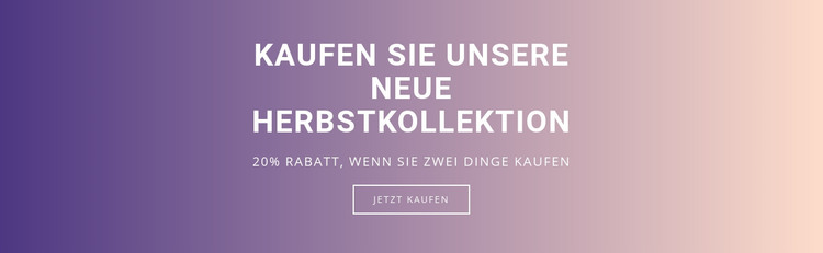 Kaufen Sie unsere neue Herbstkollektion HTML-Vorlage