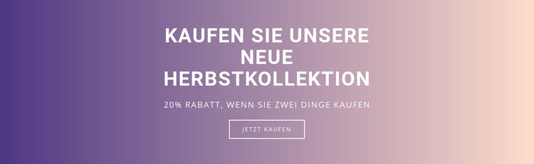 Kaufen Sie unsere neue Herbstkollektion HTML5-Vorlage