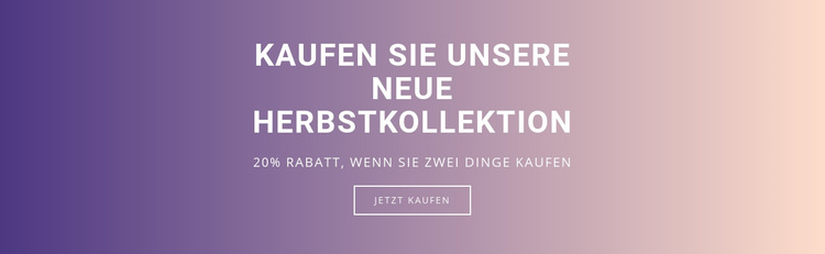 Kaufen Sie unsere neue Herbstkollektion WordPress-Theme