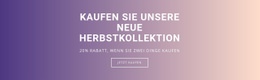 Kaufen Sie Unsere Neue Herbstkollektion - Professionelle Landingpage