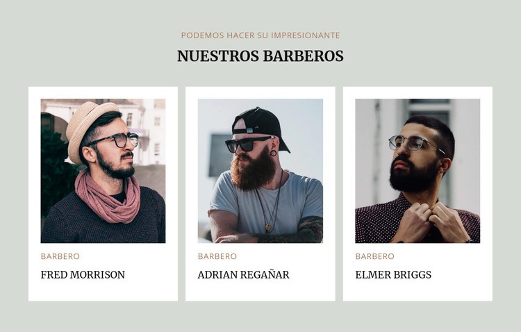  Barberos de barbería moderna Plantillas de creación de sitios web