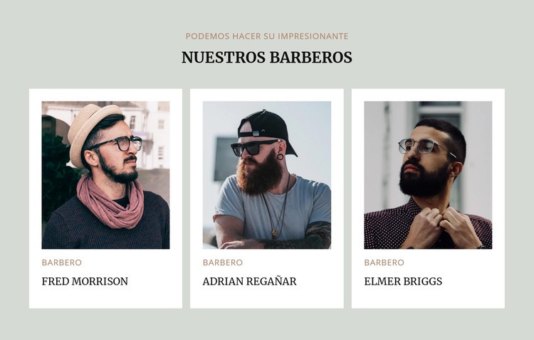  Barberos de barbería moderna Diseño de páginas web