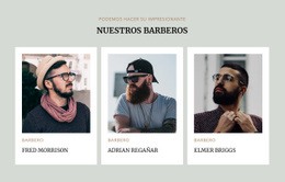 Barberos De Barbería Moderna: Plantilla HTML5 Profesional Personalizable