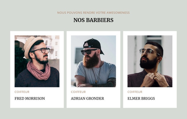  Barbiers du salon de coiffure moderne Modèles de constructeur de sites Web