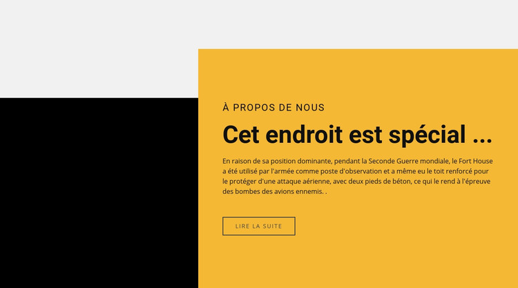 L'endroit du texte est spécial Modèle HTML