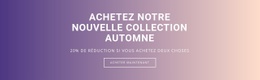 Modèle D'Une Page Exclusif Pour Achetez Notre Nouvelle Collection D'Automne