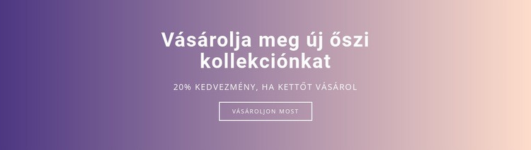 Vásárolja meg új őszi kollekciónkat CSS sablon