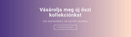 Vásárolja Meg Új Őszi Kollekciónkat – Reszponzív HTML5-Sablon