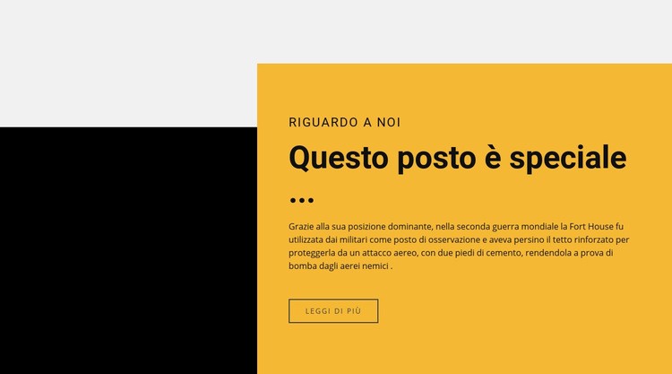 Il posto del testo è speciale Modelli di Website Builder