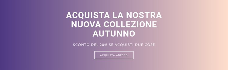 Acquista la nostra nuova collezione autunnale Modello CSS