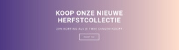 Koop Onze Nieuwe Herfstcollectie - Prachtige HTML5-Sjabloon