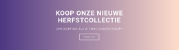 Koop Onze Nieuwe Herfstcollectie - Eenvoudig Website-Ontwerp