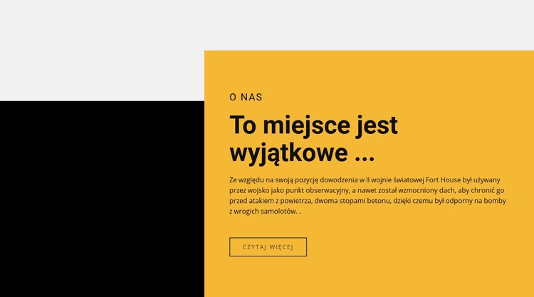 Miejsce na tekst jest wyjątkowe Kreator witryn internetowych HTML