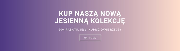 Kup naszą nową jesienną kolekcję Szablon CSS