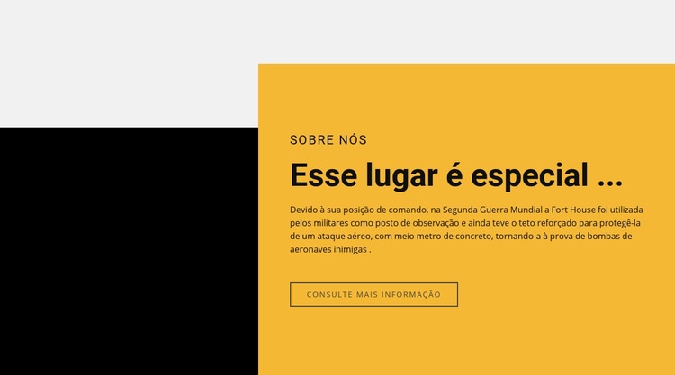 O lugar do texto é especial Construtor de sites HTML