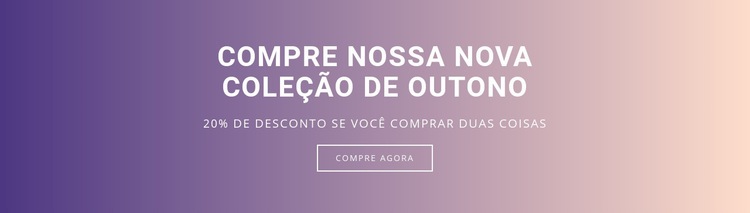 Compre nossa nova coleção de outono Modelos de construtor de sites