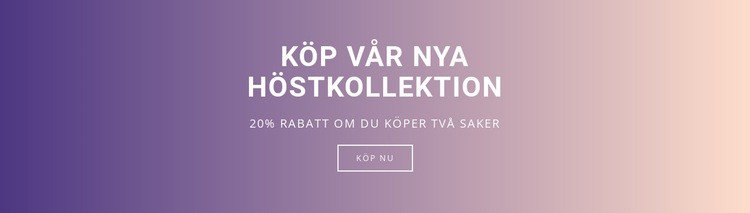 Köp vår nya höstkollektion CSS -mall