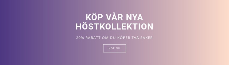 Köp vår nya höstkollektion Hemsidedesign