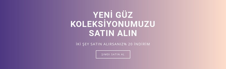 Yeni sonbahar koleksiyonumuzu satın alın Web Sitesi Oluşturucu Şablonları