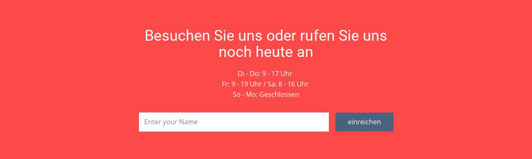 Besuchen Sie uns oder rufen Sie uns an HTML-Vorlage