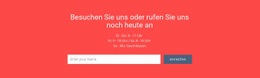 Besuchen Sie Uns Oder Rufen Sie Uns An - Gebrauchsfertige Landingpage