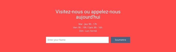 Visitez ou appelez-nous Modèle