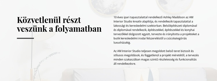 A szöveg közvetlenül érintett folyamat HTML Sablon