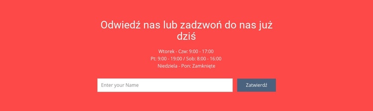 Odwiedź nas lub zadzwoń Makieta strony internetowej