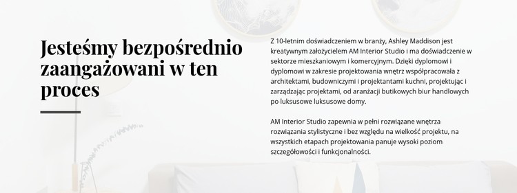 Tekst dotyczy bezpośrednio procesu Szablon CSS