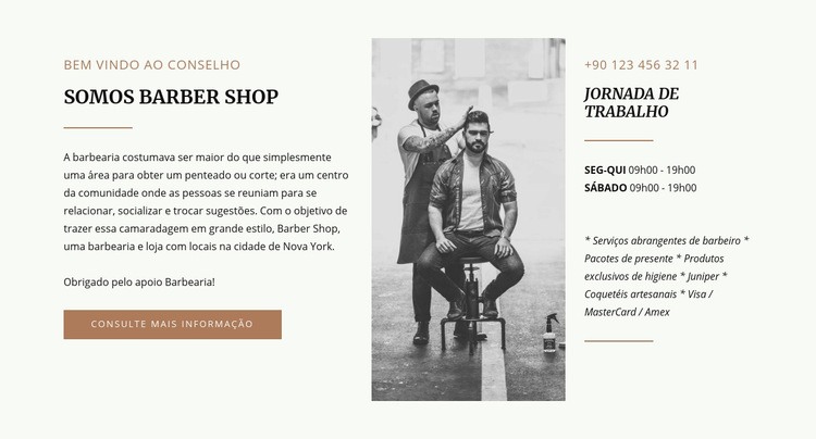 Barbearia Construtor de sites HTML