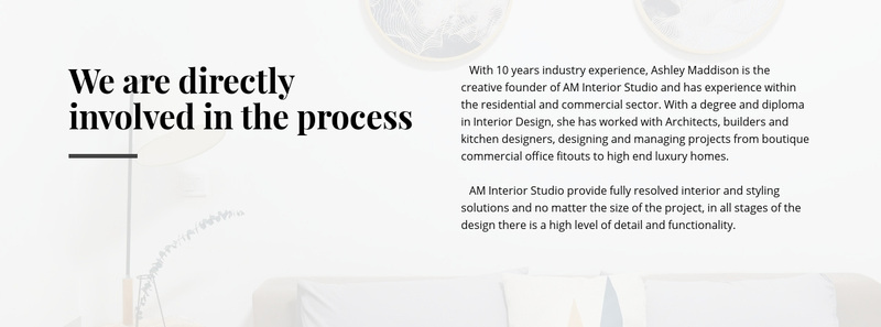 Text directly involved process Squarespace Template Alternative