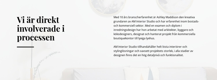 Text direkt involverad process CSS -mall