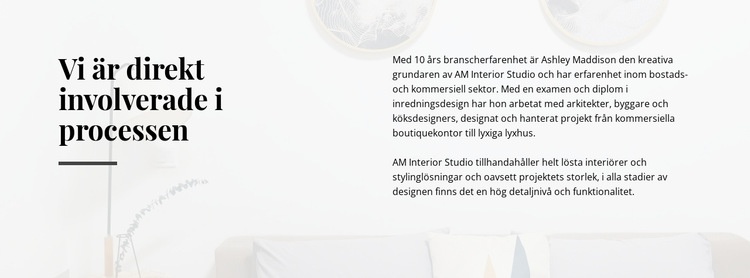 Text direkt involverad process Hemsidedesign