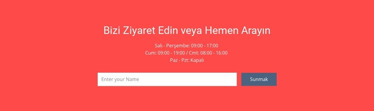 Bizi ziyaret edin veya arayın CSS Şablonu